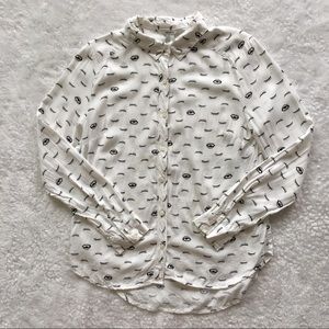 Eyelet Button Up Shirt